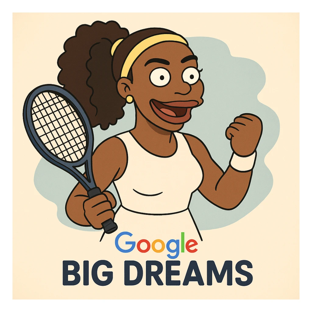 Google big dreams  Serena Williams sticker
