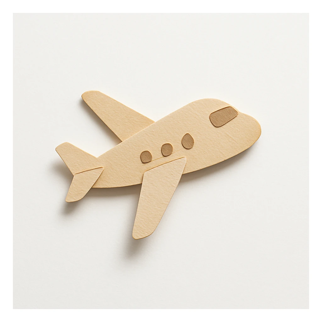 beige airplane sticker