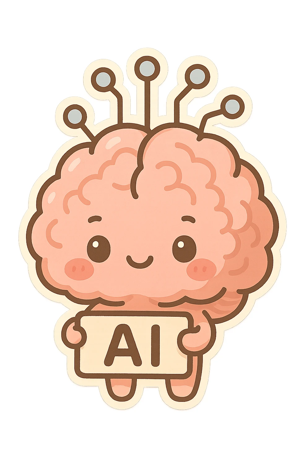 AI brainwrote sticker