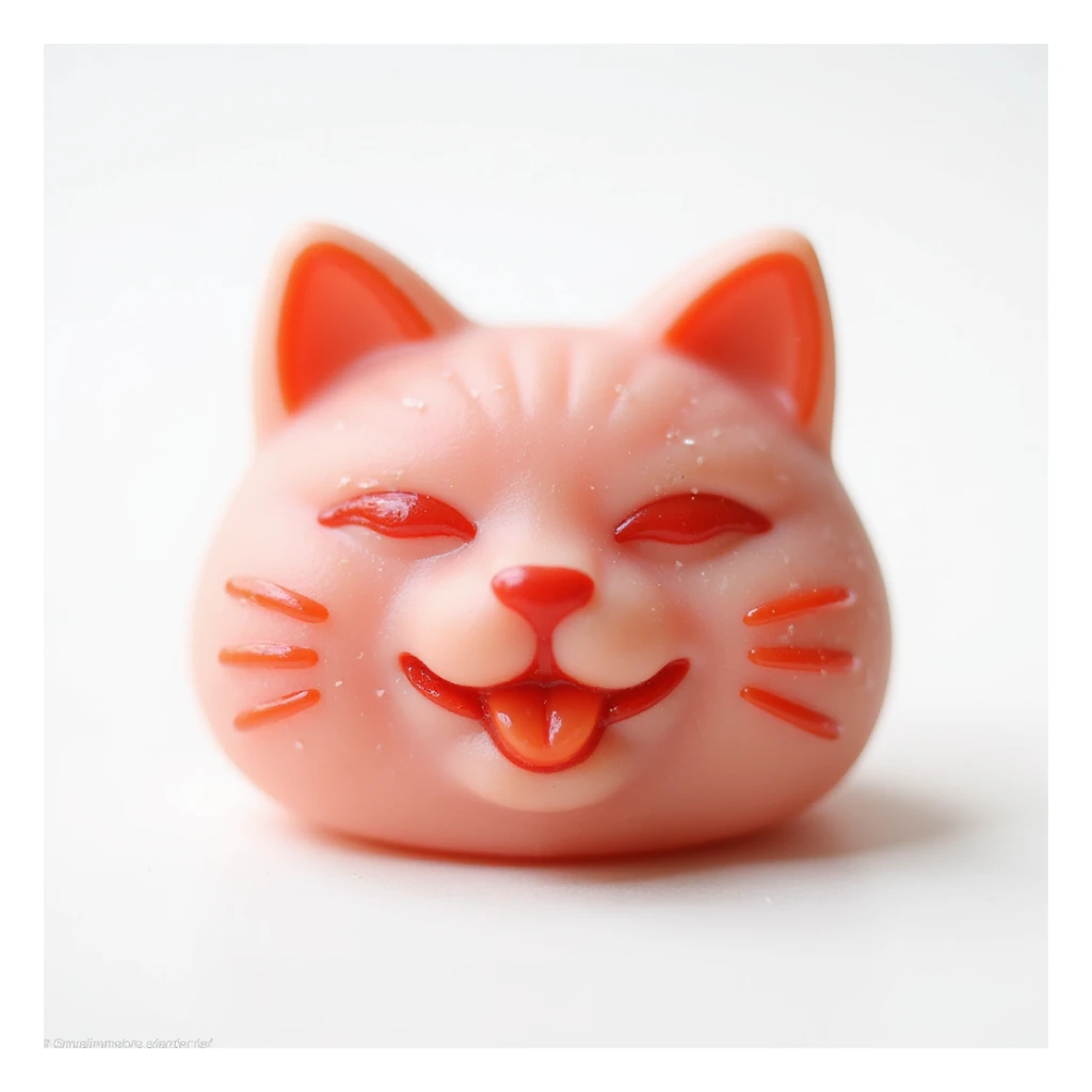 realistic cat-shaped candy, isolated on transparent background, no visible background sticker