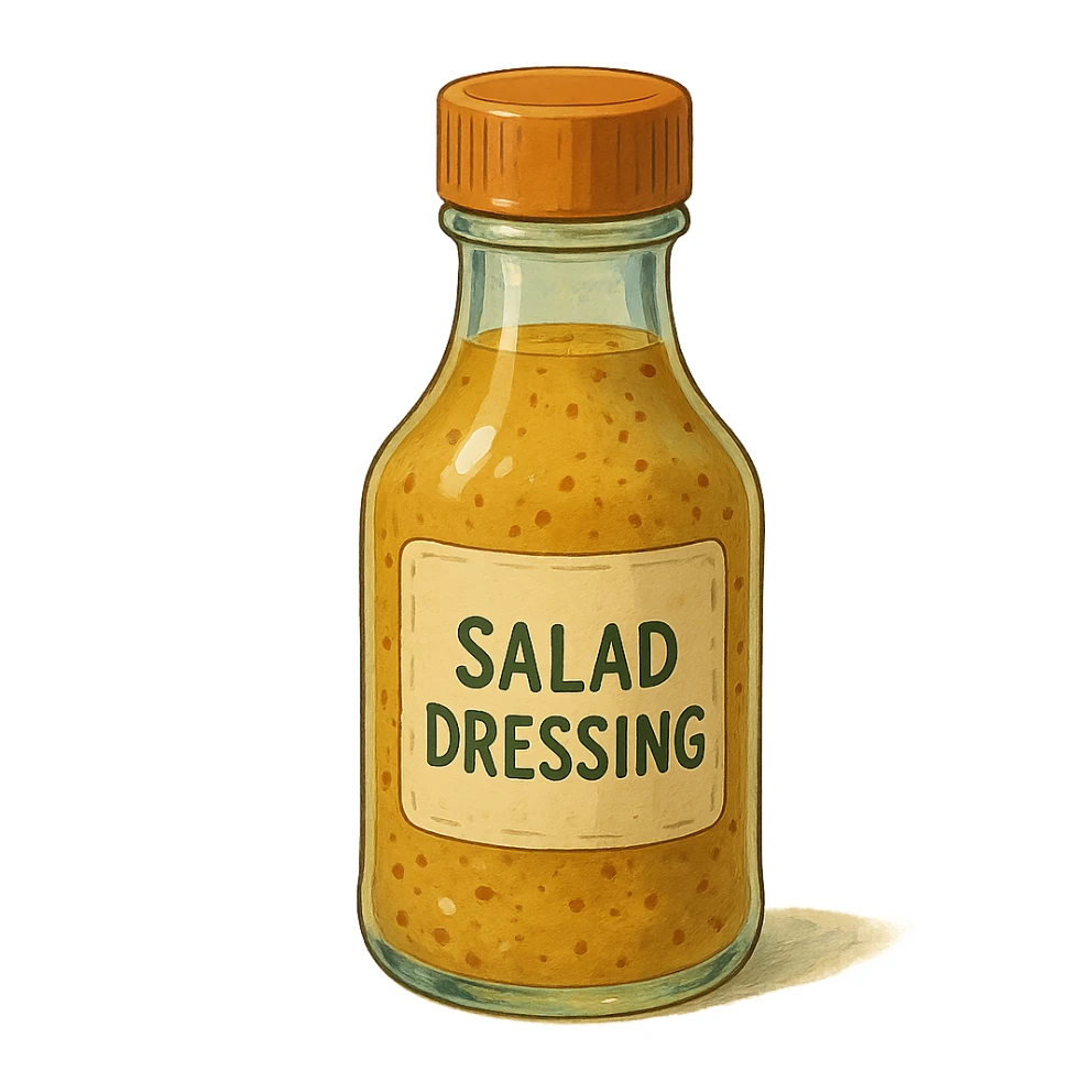 salad dressing bottle sticker