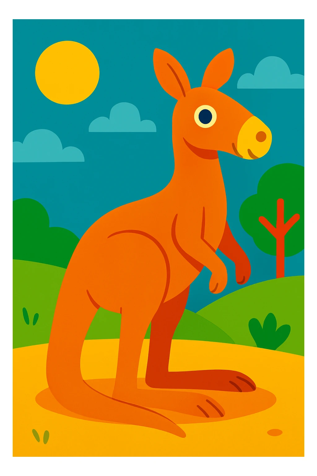 Kangaroo sticker