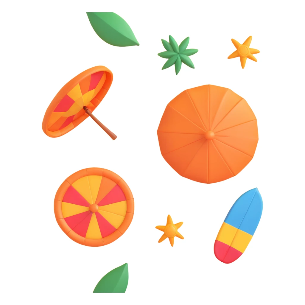 A colorful picture depicting a warm summer sticker