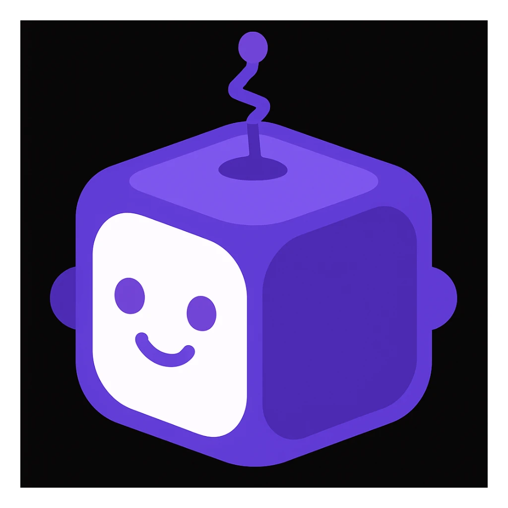 Make the zig zag antenna smaller and have it begin from the exact center of the top panel of the robot, matching the style and color scheme of the original image. sticker