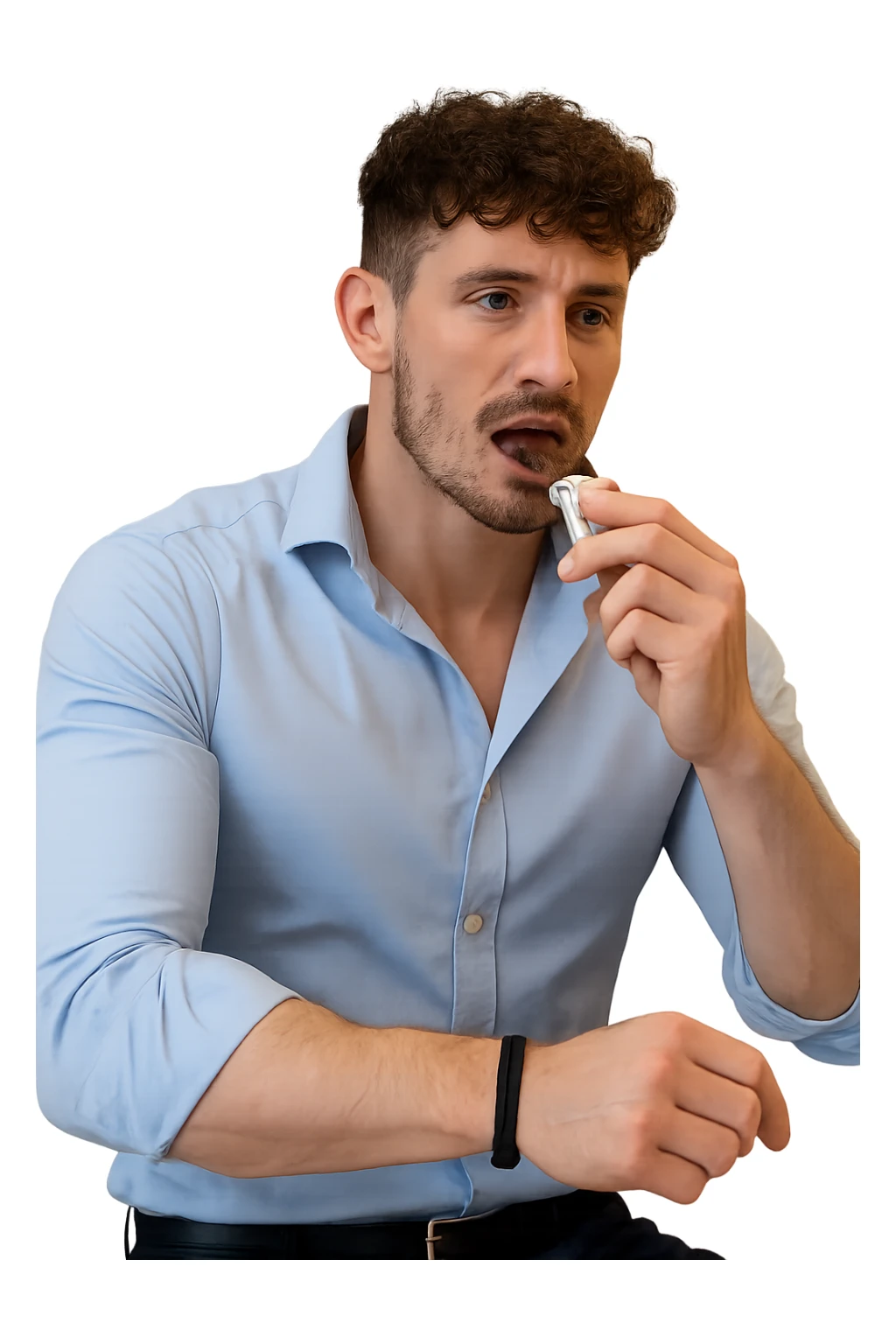 Uomo che mangia proteine  sticker