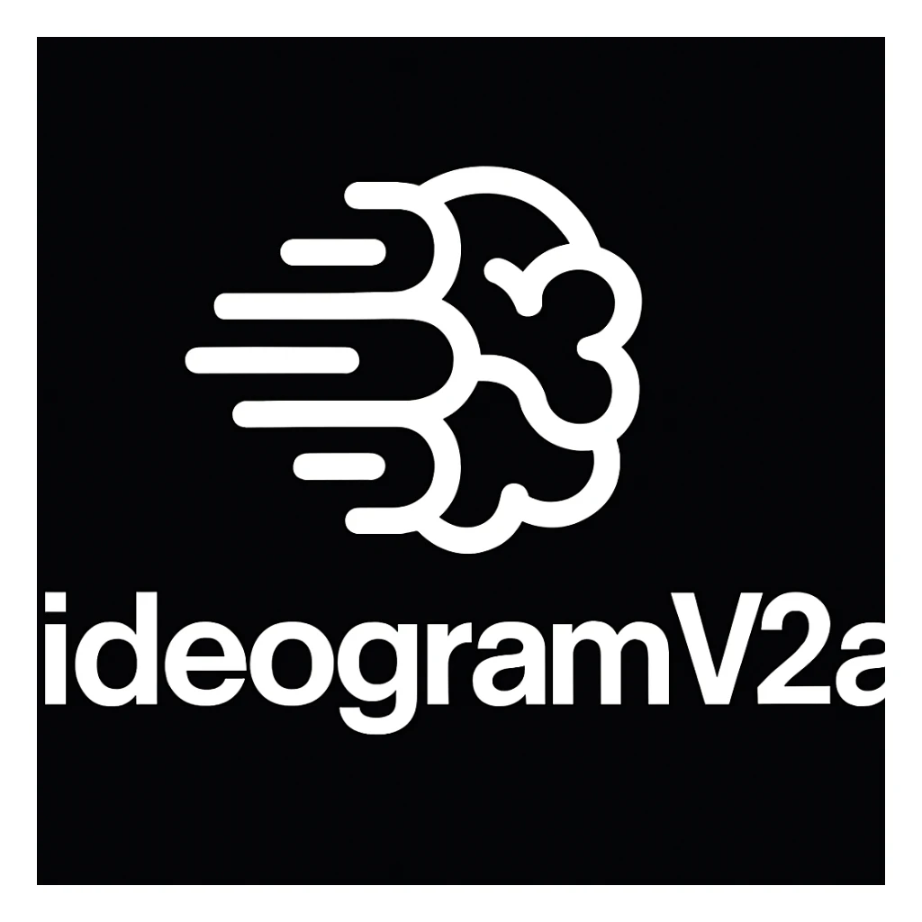 recreate this logo with text of "ideogram V2a", MAKE IT FIT IN SQAURE  sticker