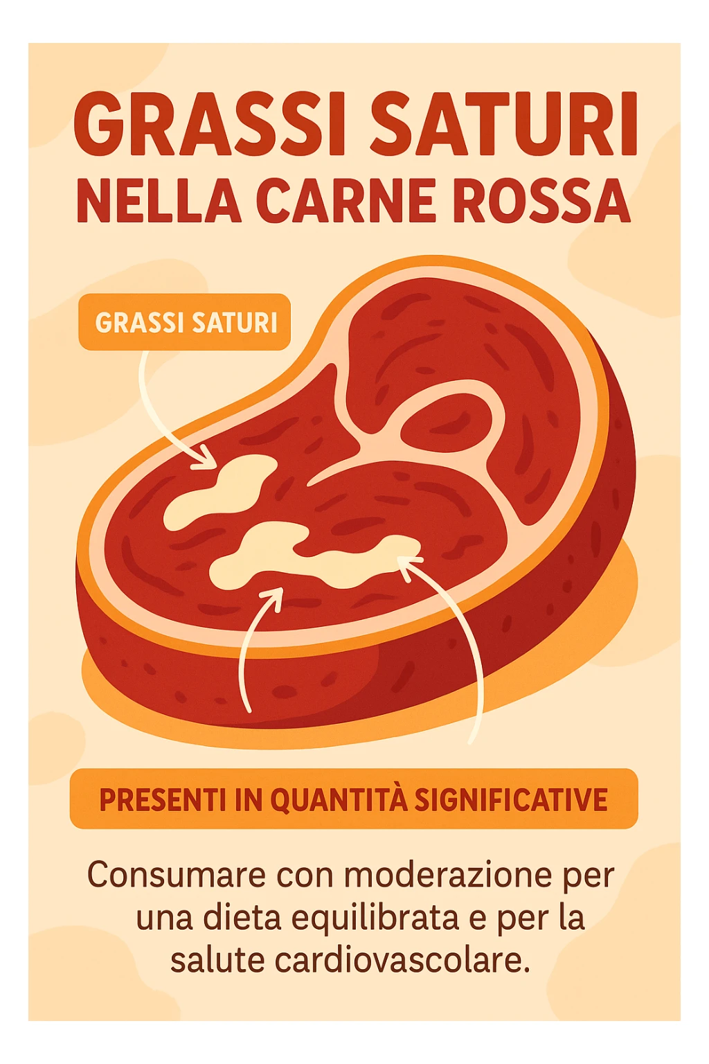 grassi saturi carne rossa in italiano sticker