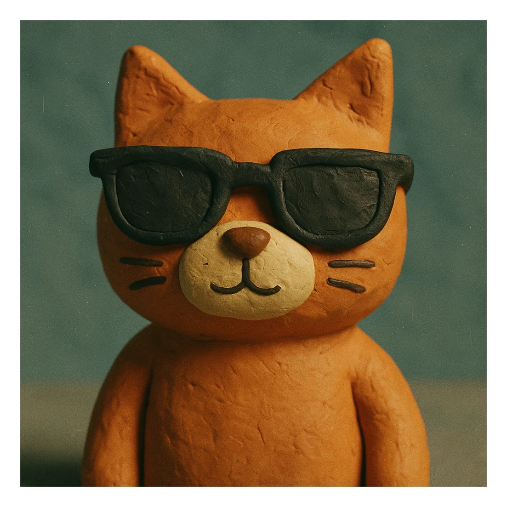 cat wearing sunglasses sticker