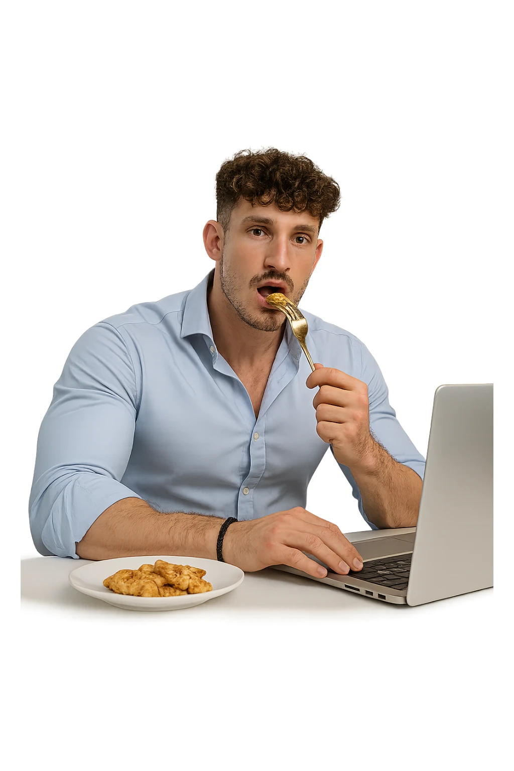 Uomo che mangia proteine  sticker