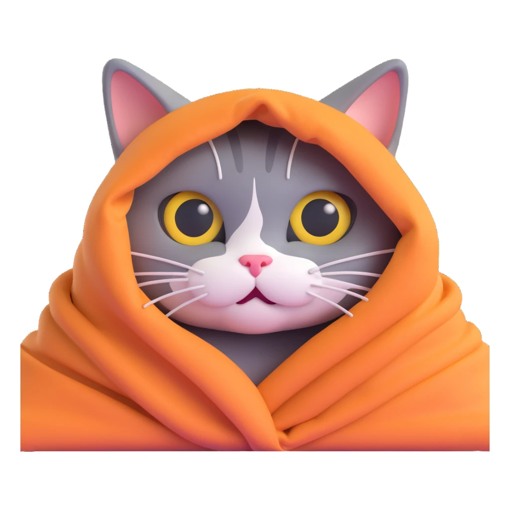 a cat hiding with only its eyes peeking out from under a blanket, everything else hidden sticker