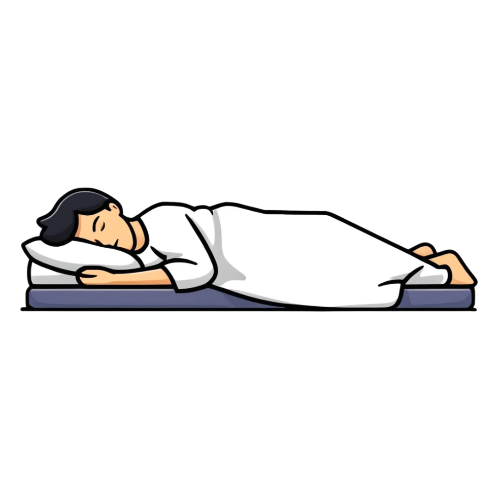 person sleeping well under good lighting, healthy circadian rhythm sticker