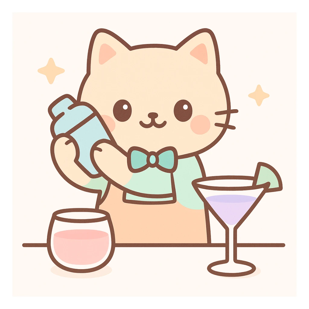 bartender mixing drinks sticker