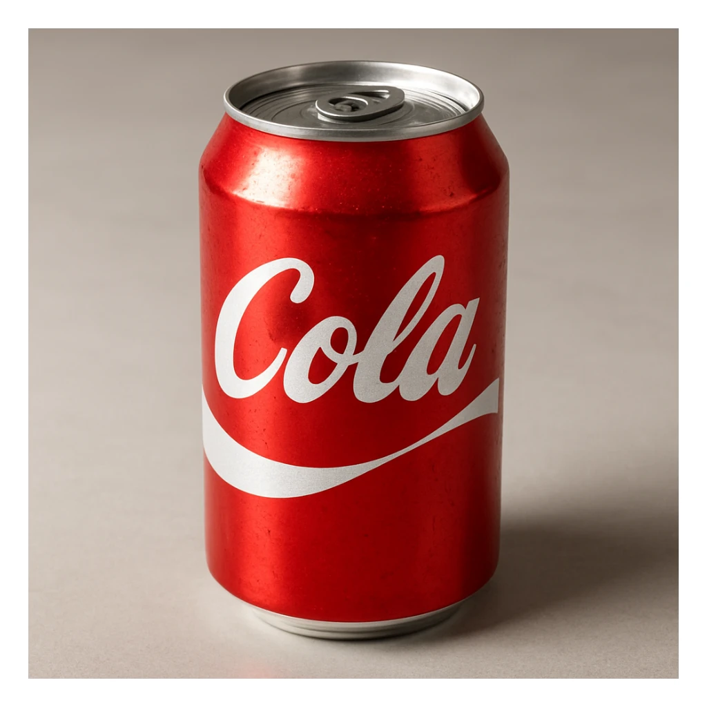 a soda can, 3D realistic style sticker