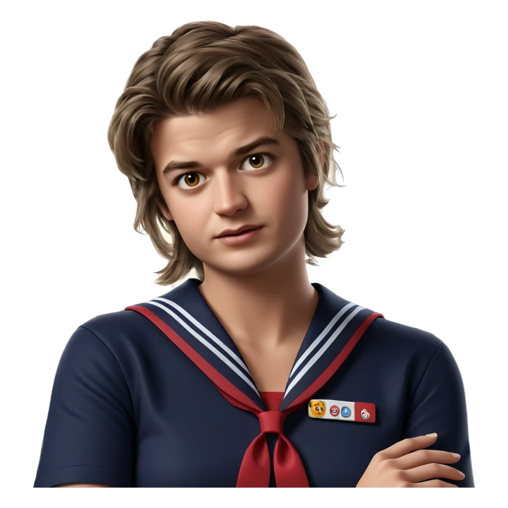 school uniform girl portrait sticker