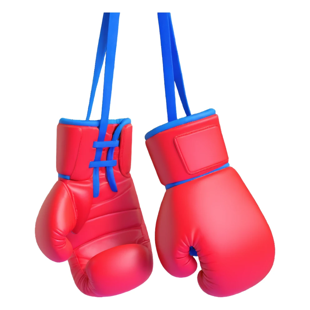 Boxing gloves with Mario colors, red with blue straps sticker