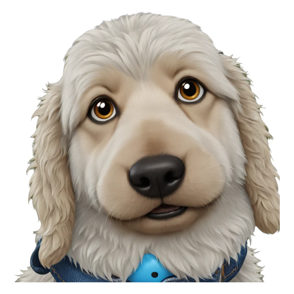 realistic solo dog portrait sticker