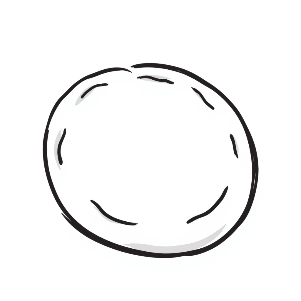 a hand-drawn doodle style tortilla, sketchy and artistic sticker