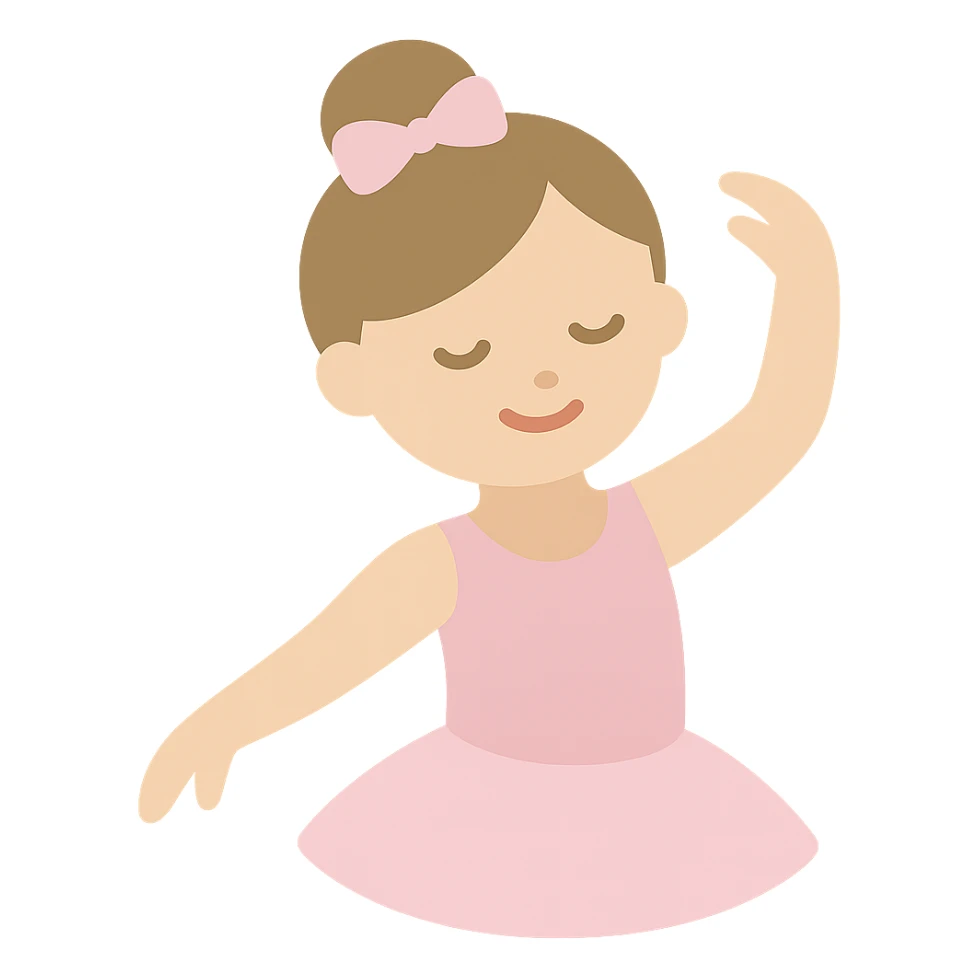 white baby girl dancer sticker
