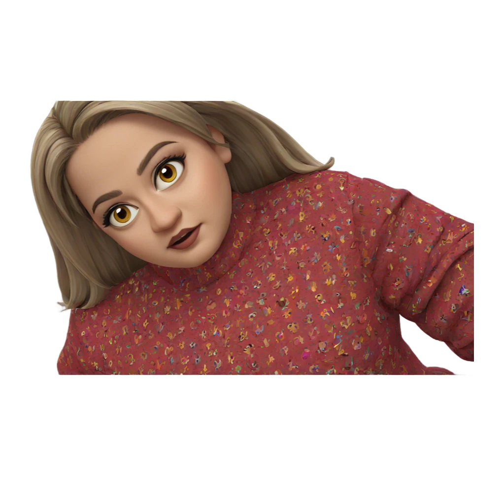 girl with makeup gazing confidently sticker