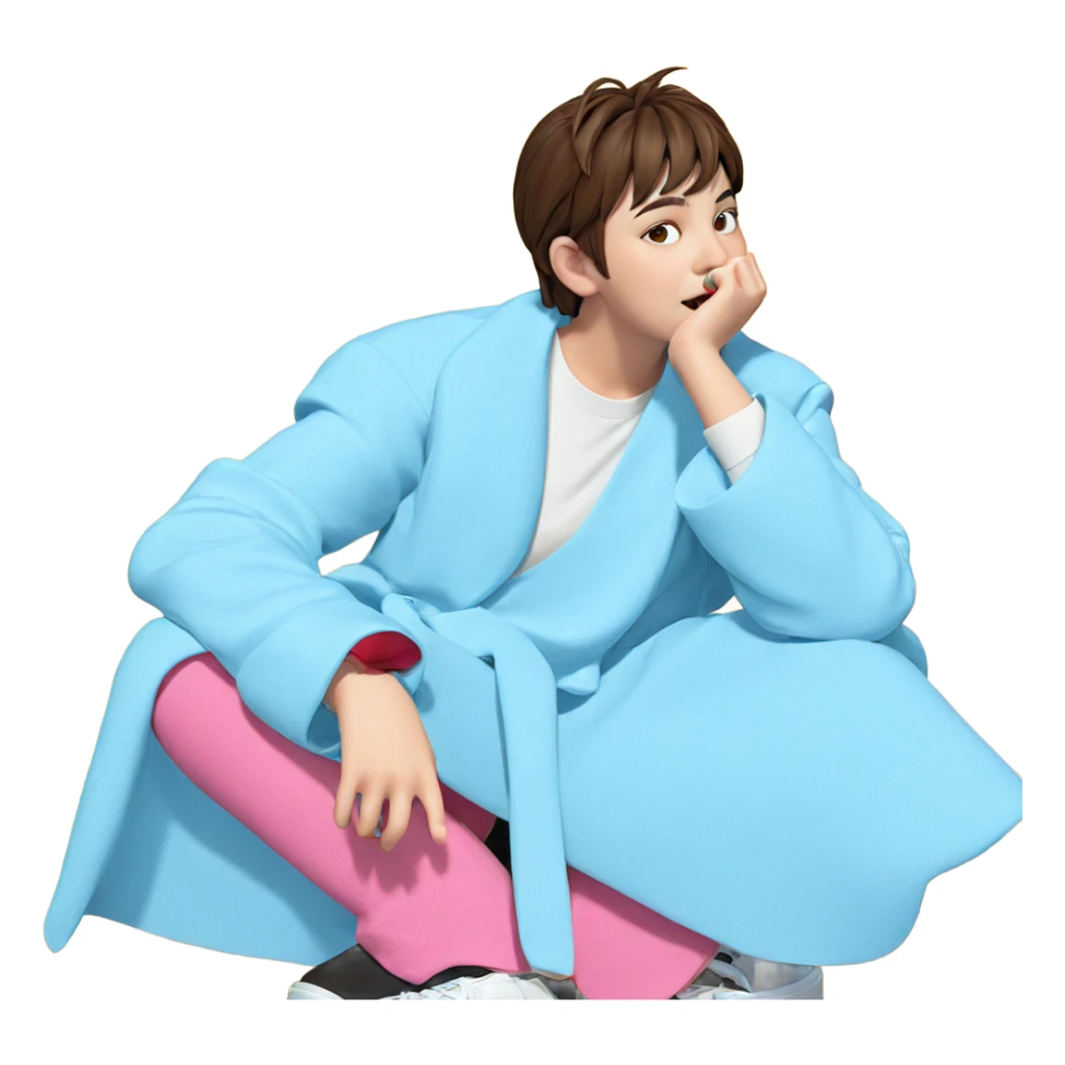 brown haired girl in shadows sticker