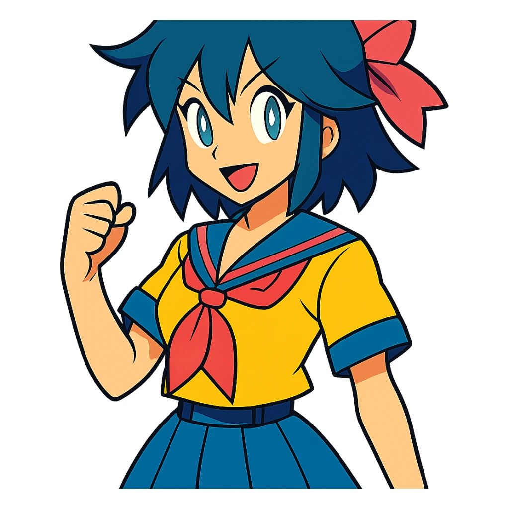 anime character in vibrant toon style sticker