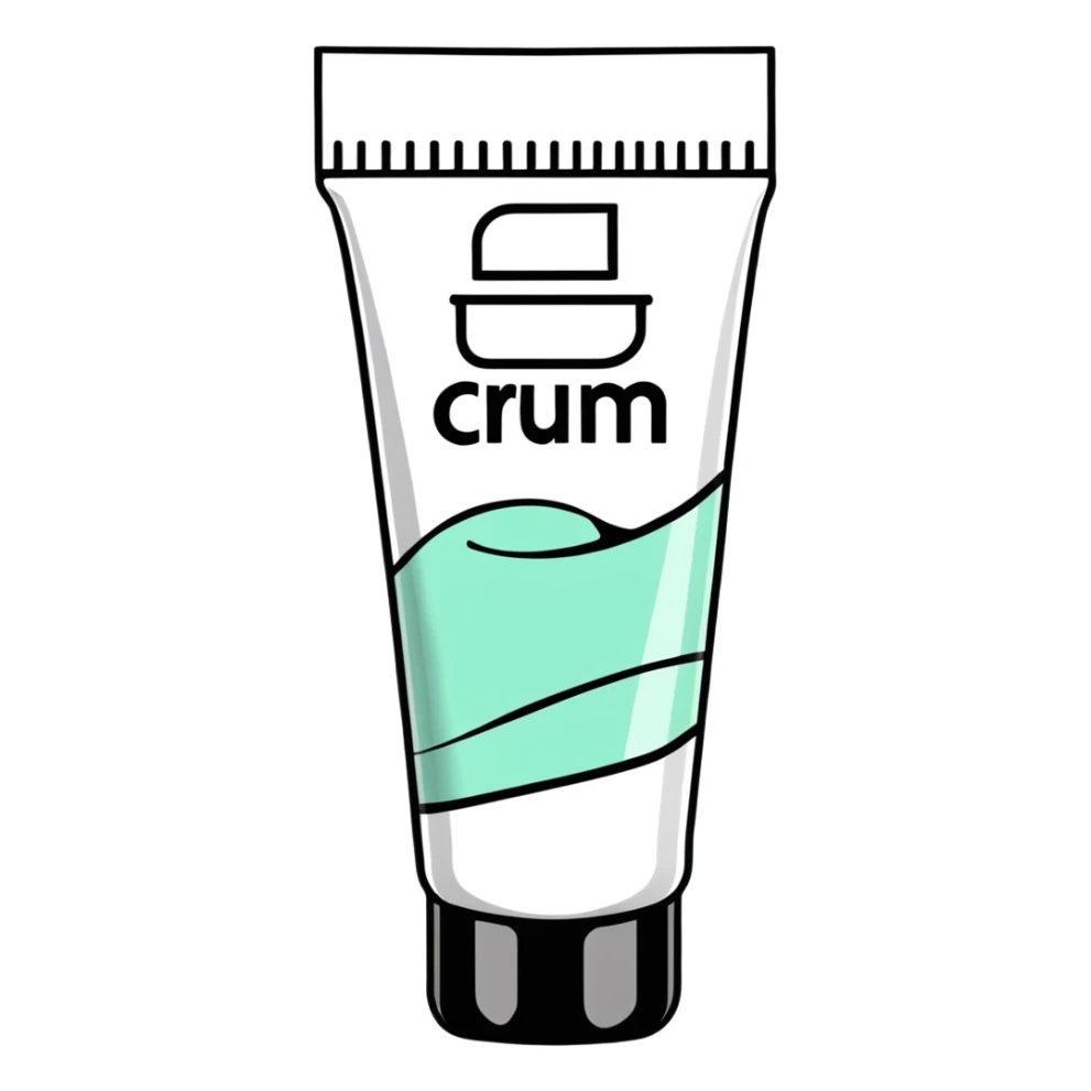 crumpled empty hand cream tube, flattened and wrinkled, cap on, no cream left, no face or character, only the tube sticker