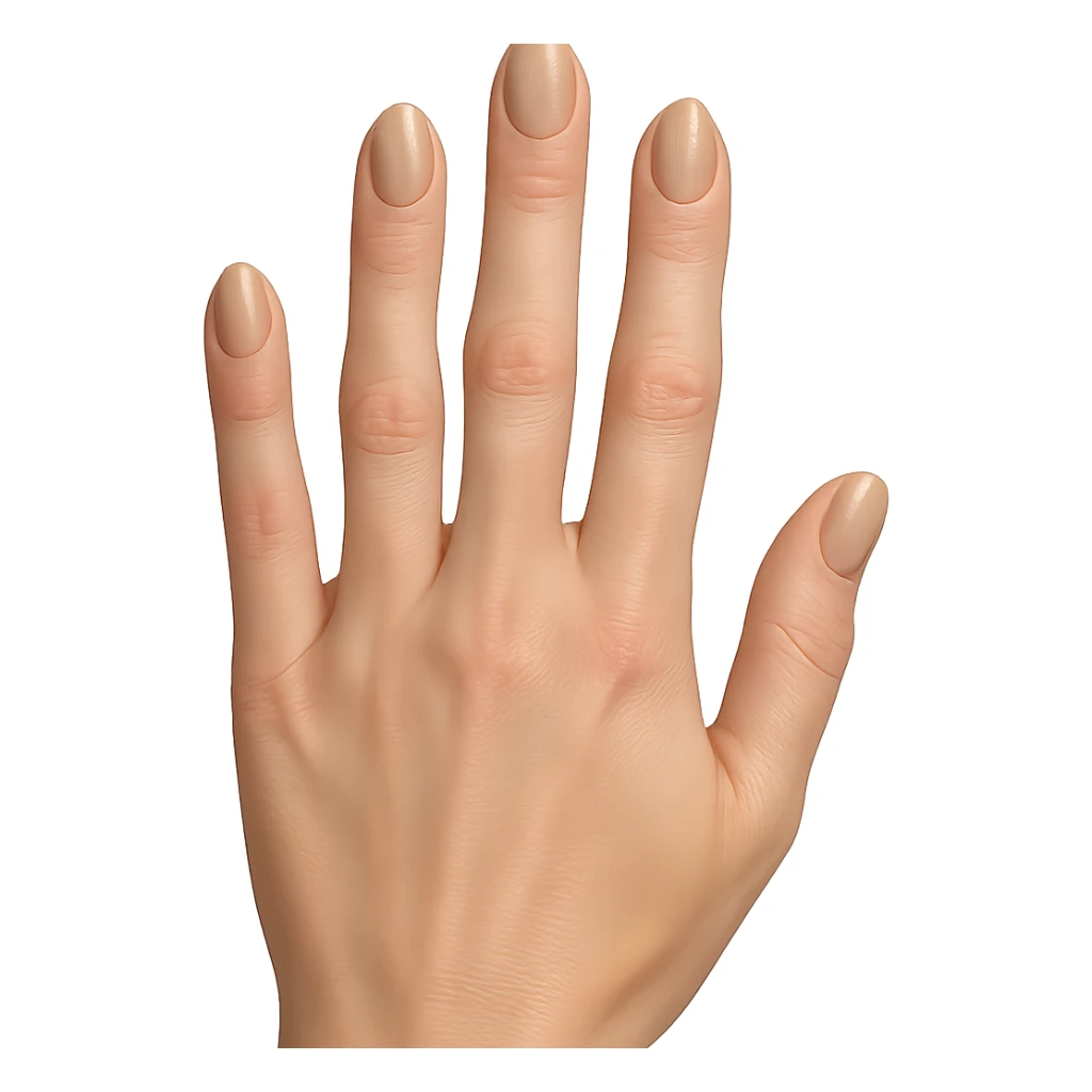 beautiful realistic female hand with five fingers and beige manicure, general style sticker