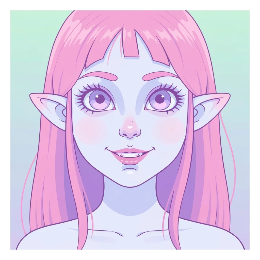 pastel horror profile picture, cute, expressive, minimal, variation 3 sticker