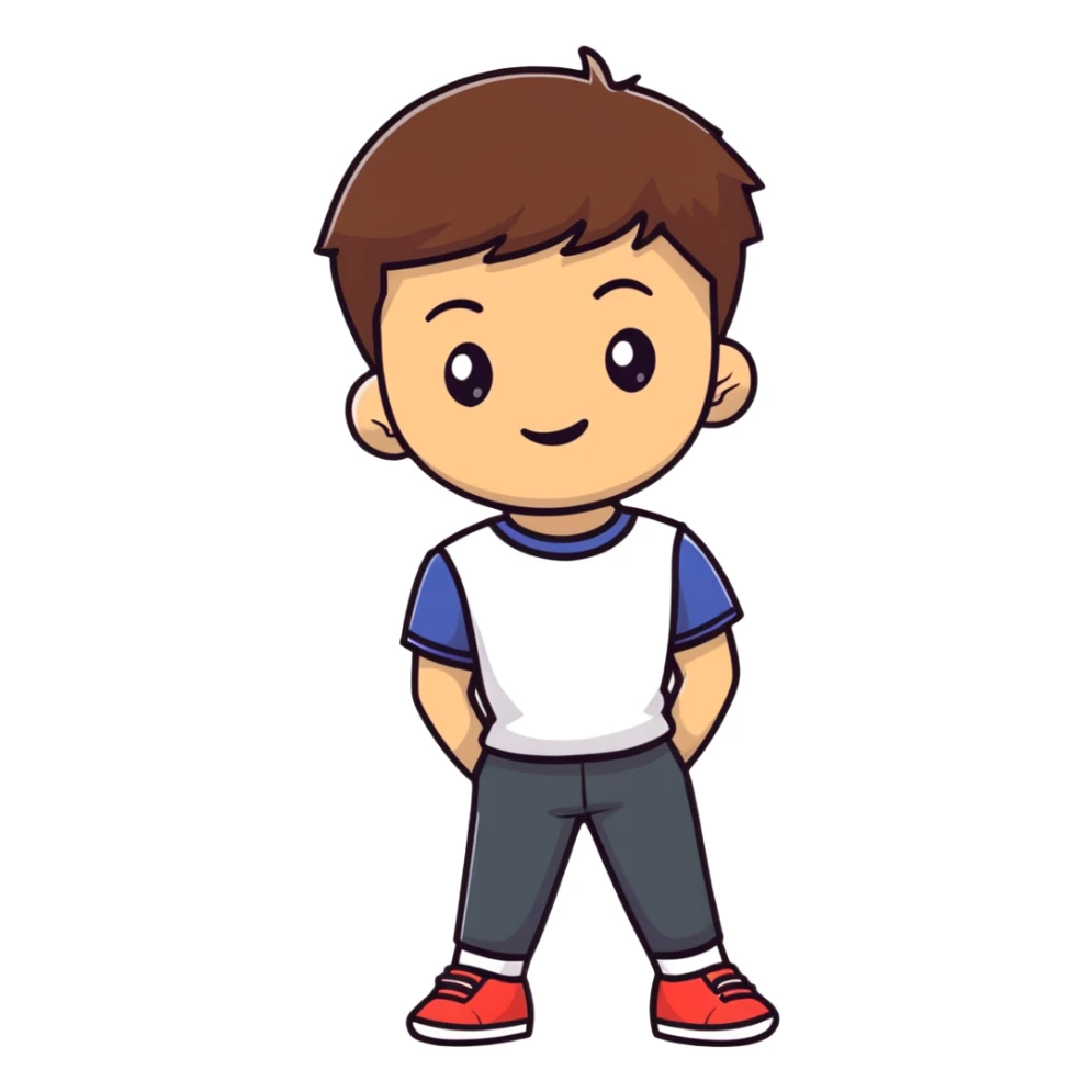 Mixed Thai&British boy,age 19 years old, Brown hair sticker