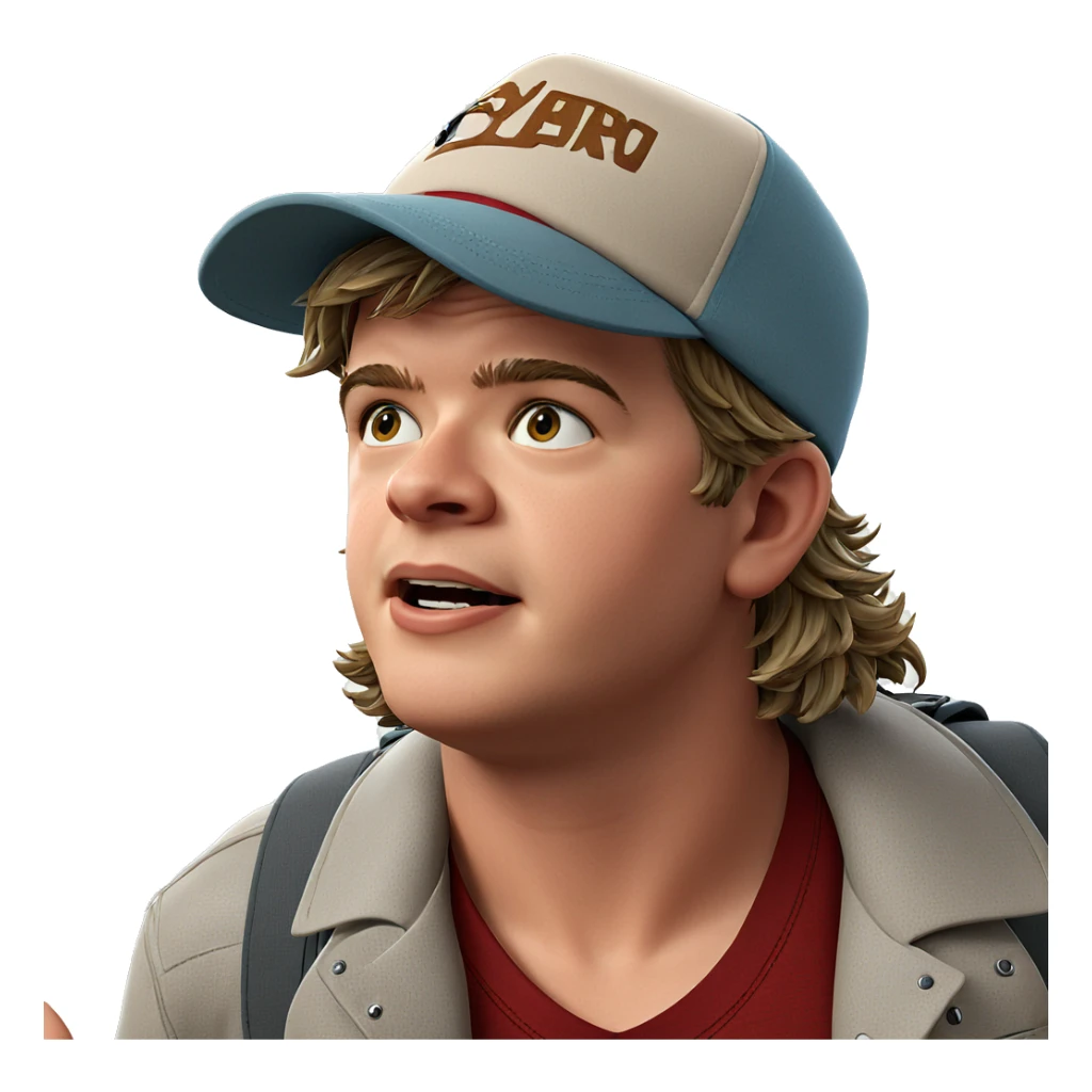 casual boy with backpack sticker