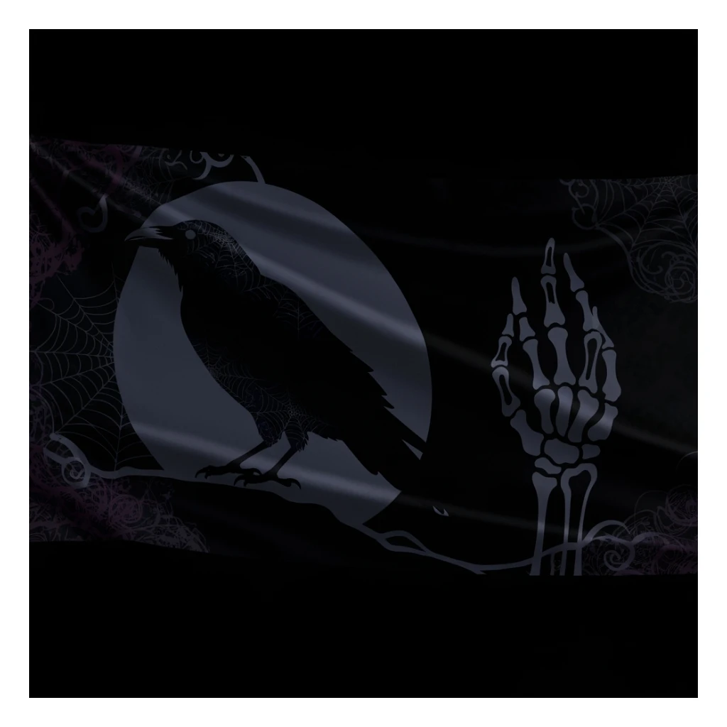 goth banner, no text, no background, minimal, expressive, variation 3 sticker