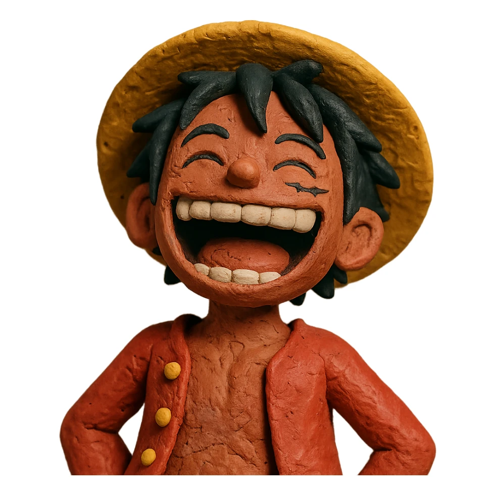 One Piece Luffy laughing sticker