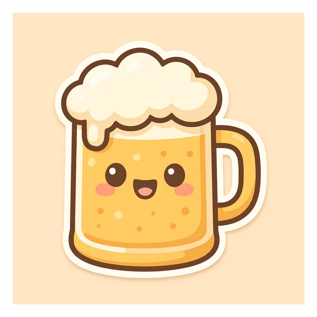 beer mug sticker