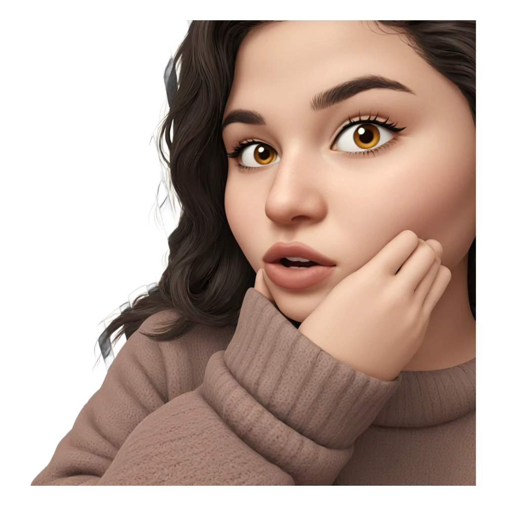 girl in cozy sweater sticker