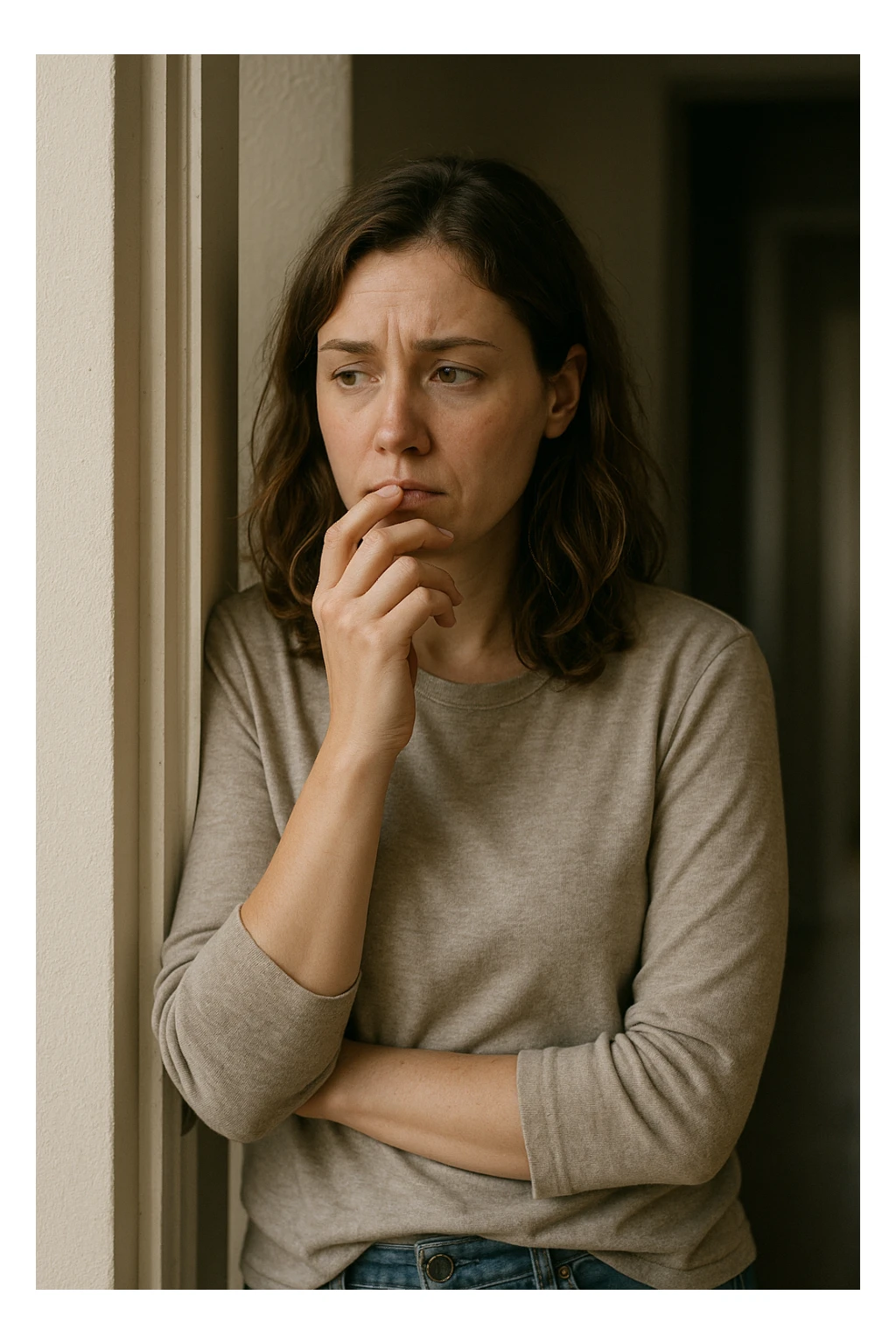 donna che vuole rimanere nella sua zona di comfort. Immagini realistiche sticker