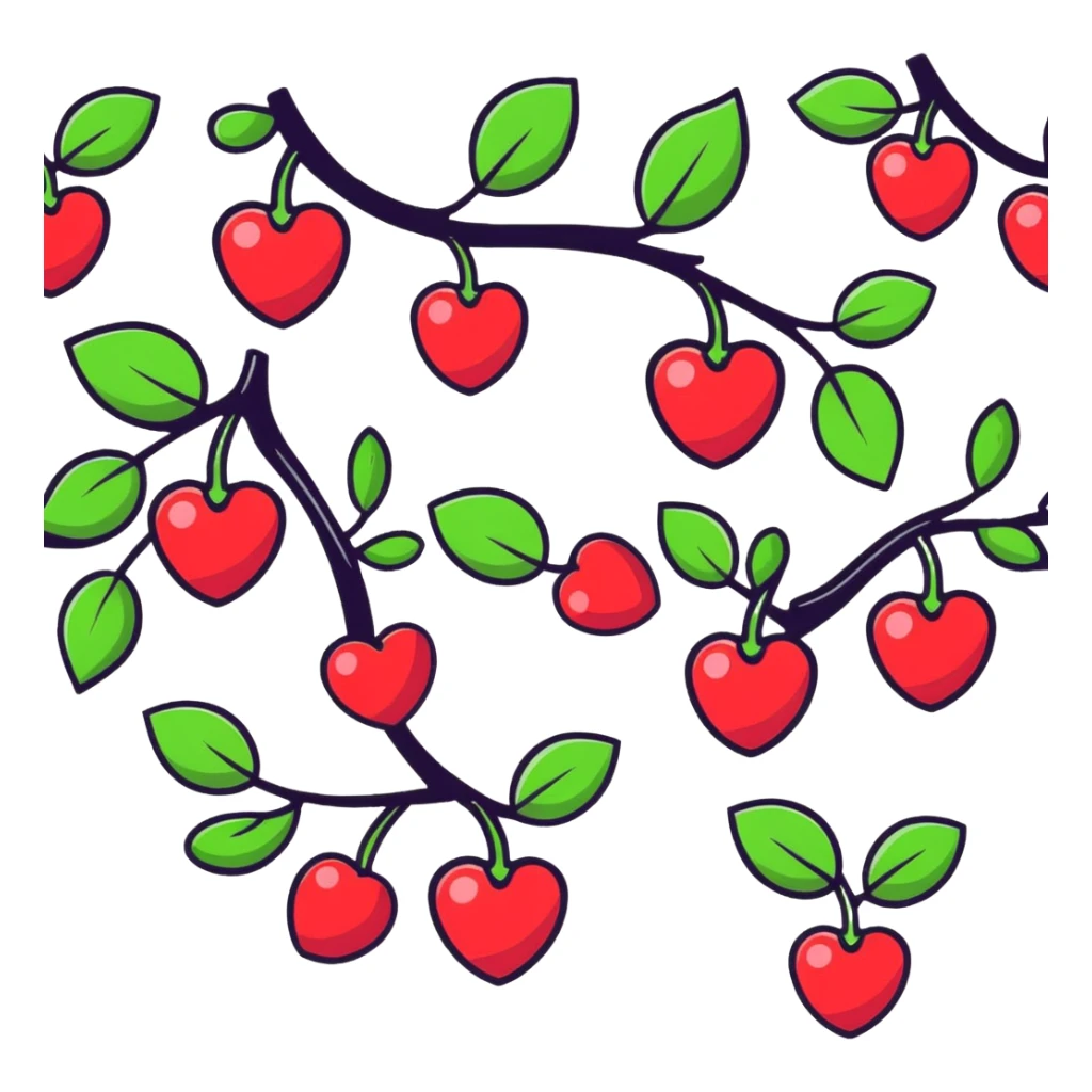 heart shape made out of berries sticker