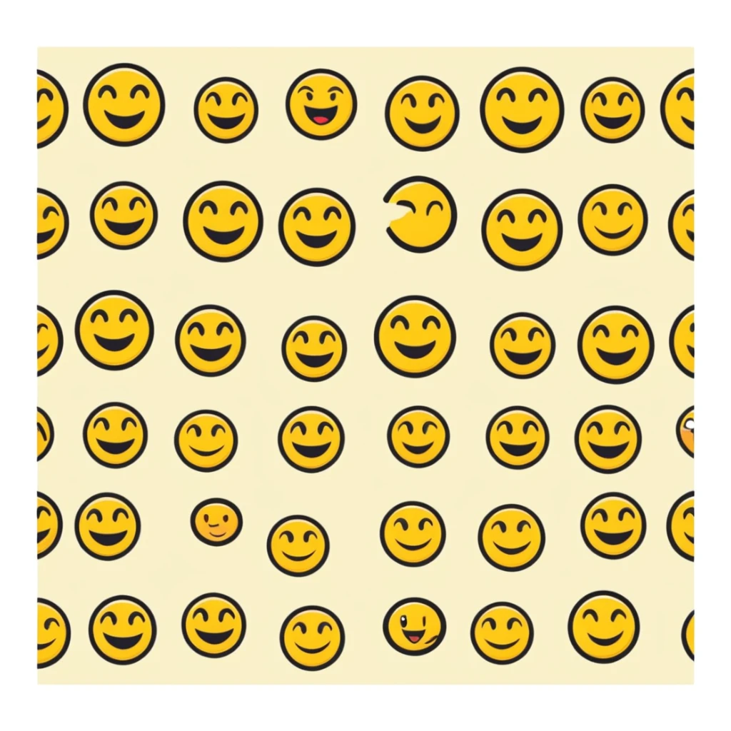 A wide format slideshow title screen for "The Emoji Movie Quiz" game with popular emoji characters arranged in a presentation-friendly layout sticker