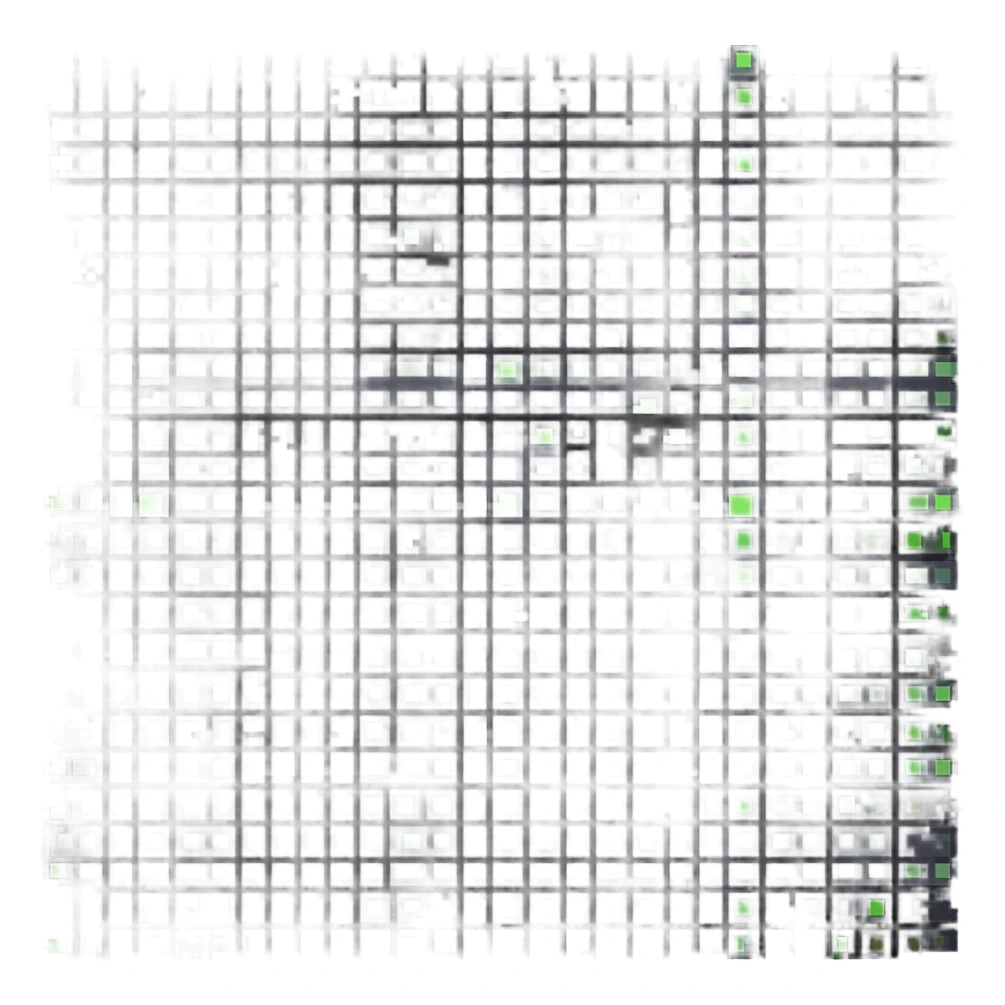 abstract concept of digitalization with pixel art style sticker