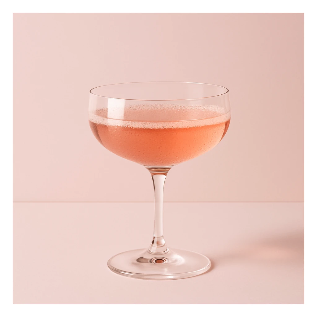 rose champagne in a couple glass, minimal, modern, soft pink tones sticker