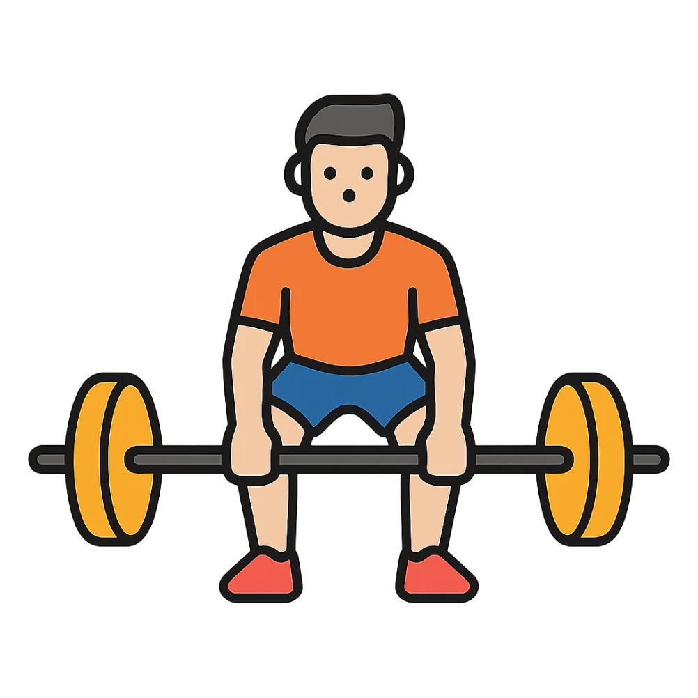 a sportman doing a deadlifts sticker