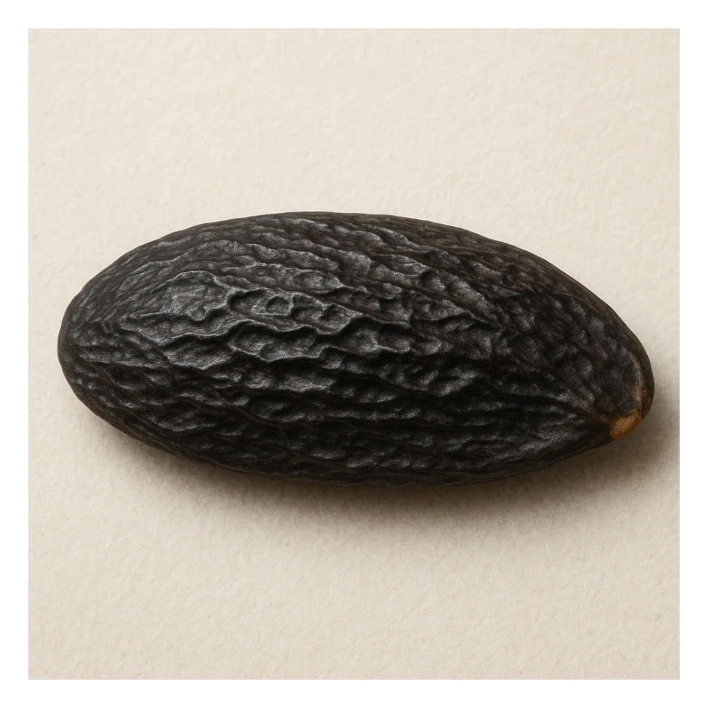 realistic illustration of a tonka bean sticker