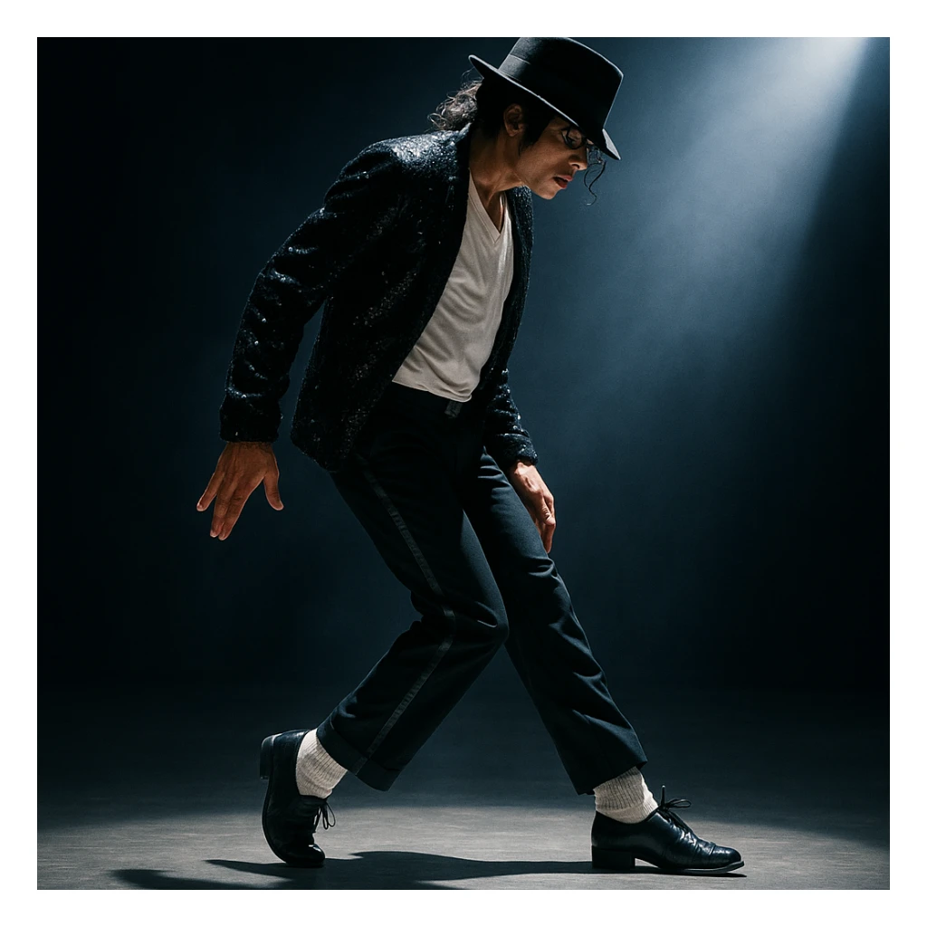 Michael Jackson moonwalking sticker