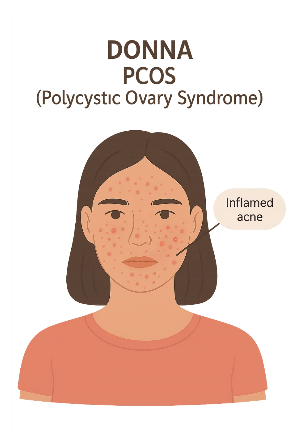 dONNA CON PCOS CON ACNE INFIAMMATA sticker