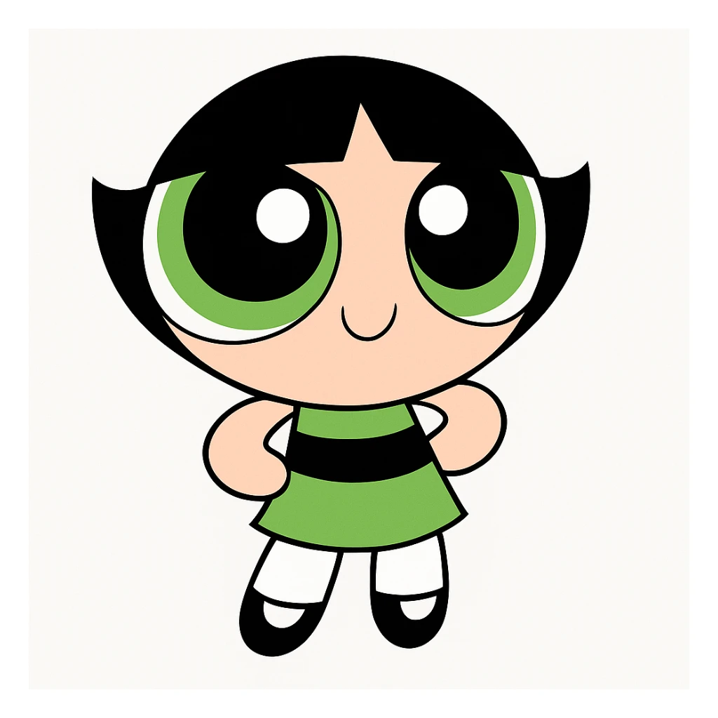 Change the expression to a gentle, happy smile, keeping the original cartoon style and quality. sticker