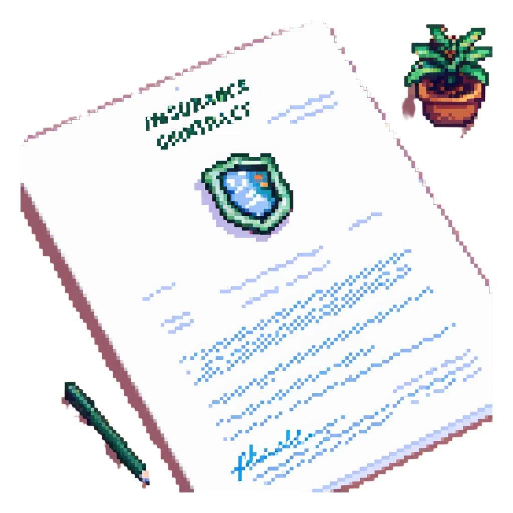 life insurance contract with a signature sticker