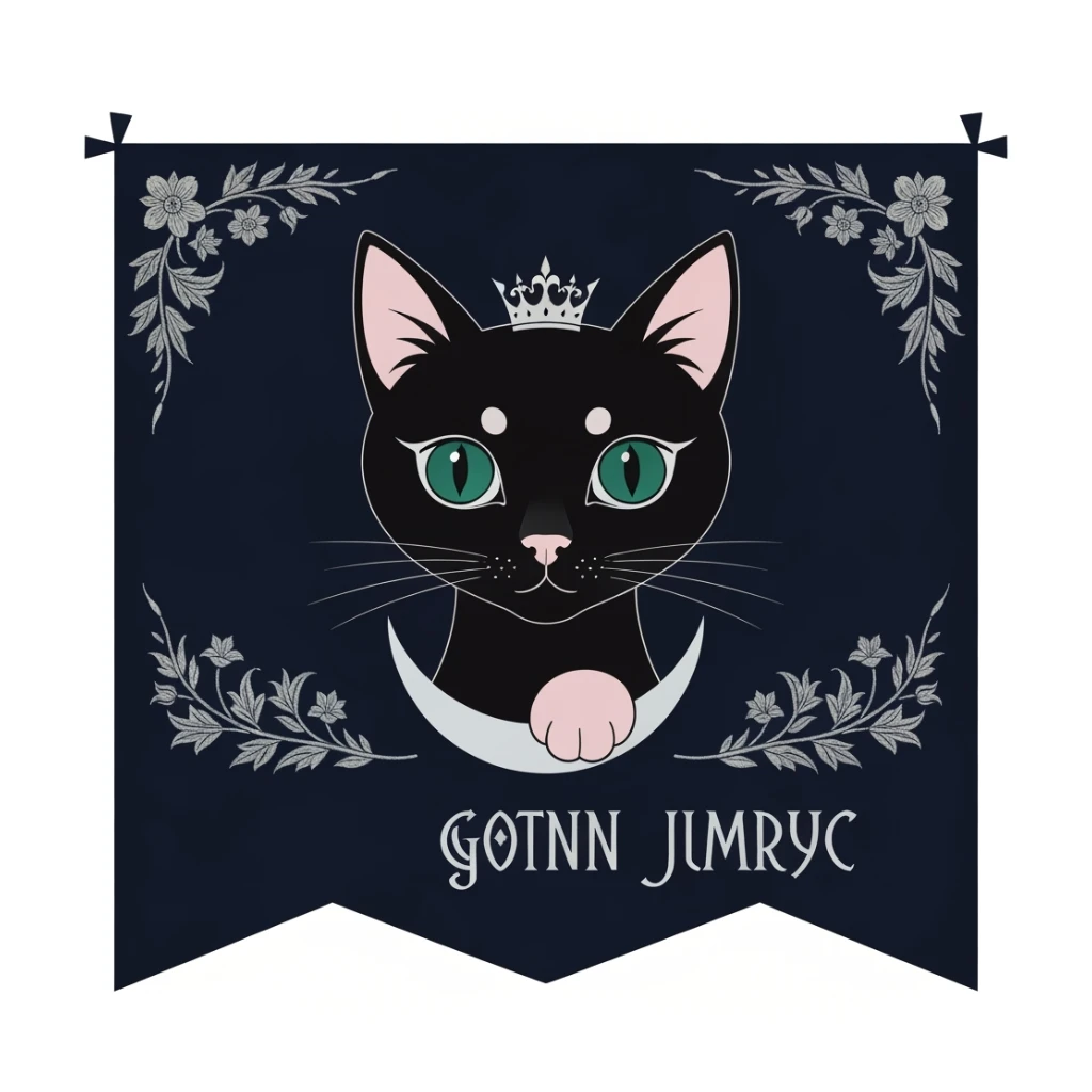 goth banner, cute, expressive, minimal, variation 1 sticker