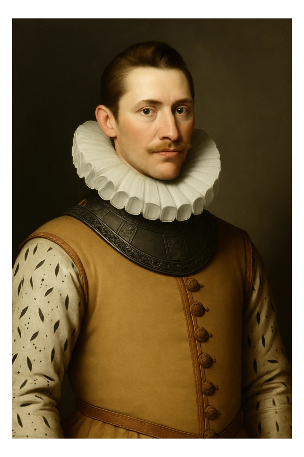 Сгенерировать персонажа по пояс (от макушки до талии) без обрезки по краям кадра. Лицо воспроизвести 1:1 с исходника: те же черты, пропорции, мимика, взгляд, цвет кожи/глаз/волос, прическа — ничего не менять. Персонаж по центру, камера на уровне глаз, лёгкий разворот 3/4. Оставить поля вокруг головы и по бокам (headroom ~10%, боковые поля ~8%). sticker