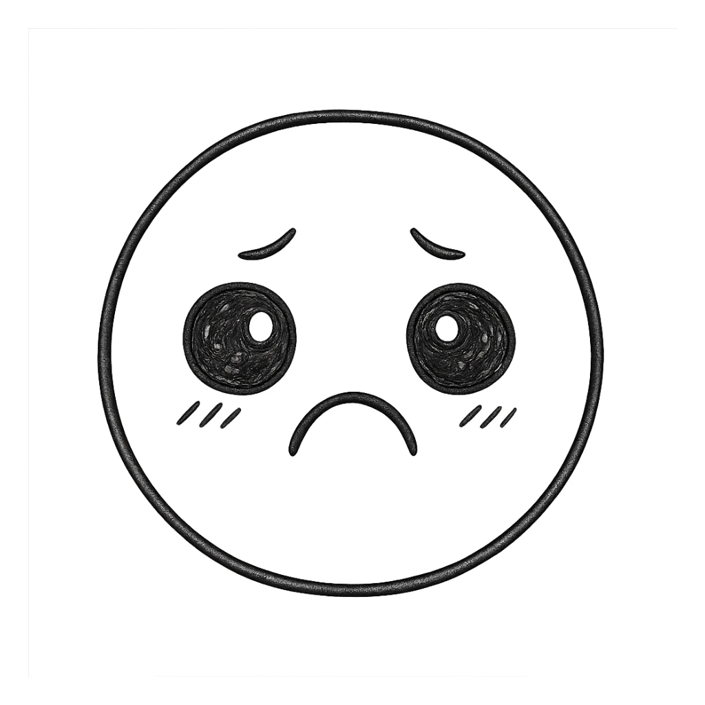 pouting face, extra cute sticker