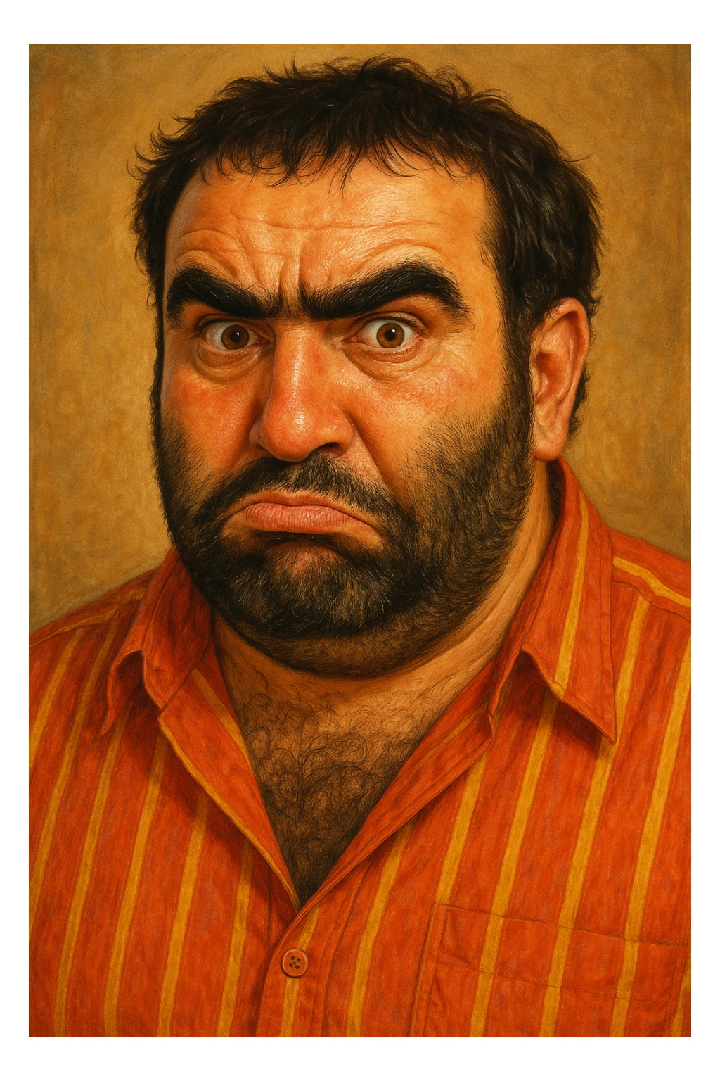 Recep İvedik character, comedic, recognizable, detailed portrait sticker