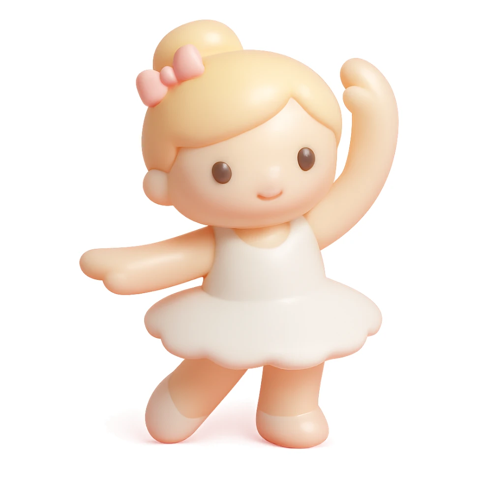 white baby girl dancer sticker